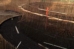 锦州砼烟囱新建施工现场