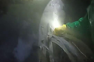 锦州消防水池堵漏现场
